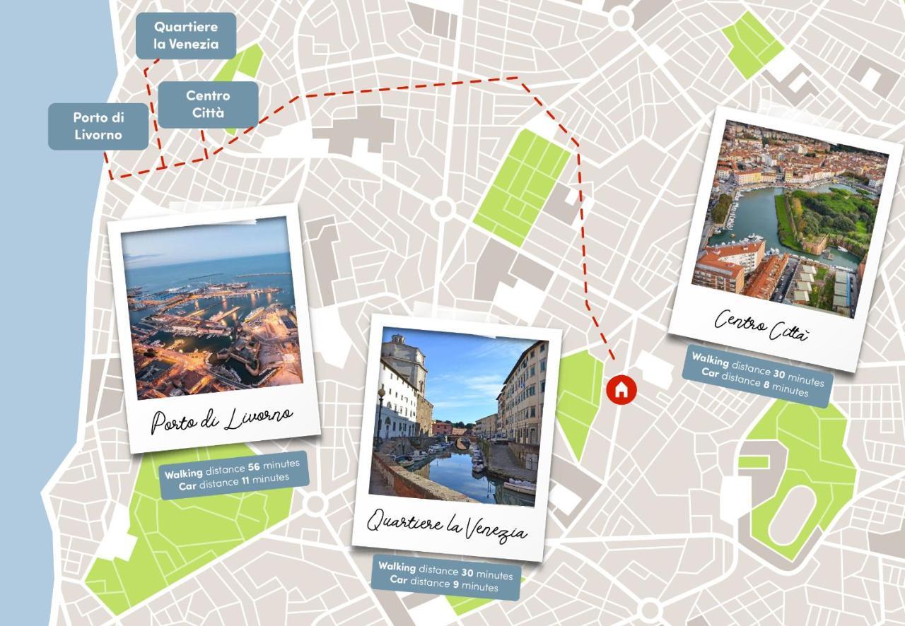 Free Parking Appartamento 5 Stelle Elegante Con Suite Livourne Extérieur photo