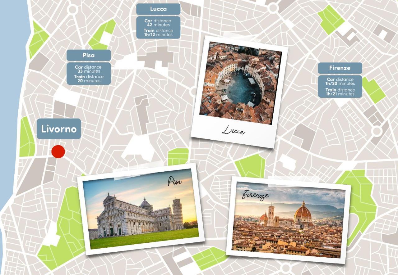 Free Parking Appartamento 5 Stelle Elegante Con Suite Livourne Extérieur photo